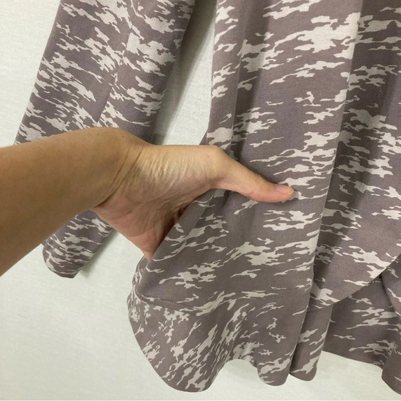 LOGO by Lori Goldstein Brown Gray Soft Stretch Knit Blazer Size Large - Picture 4 of 10